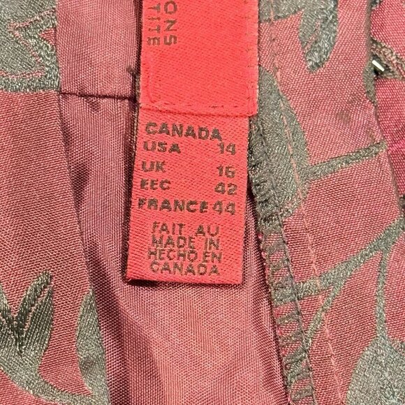 NWT VTG Y2K Beaded Whimsigoth Dark Romantic Vamp Red Black Maxi Skirt Womens 14 - Picture 7 of 12